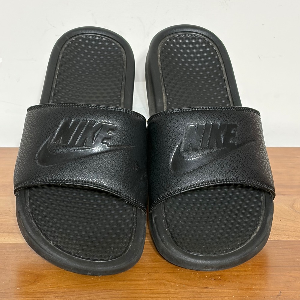 Nike Benassi JDI Slides Mens 10 Black Athletic Sandals 343880-001